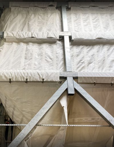 Les coutures renforcée sur toile de silo souple assurent la résistance