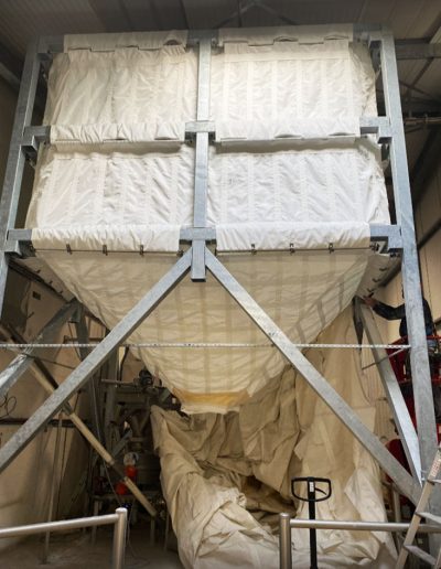 Réparation de la toile filtrante sans déconstruction du silo