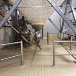 Silo de calcaire équipé d'un système de déchargement