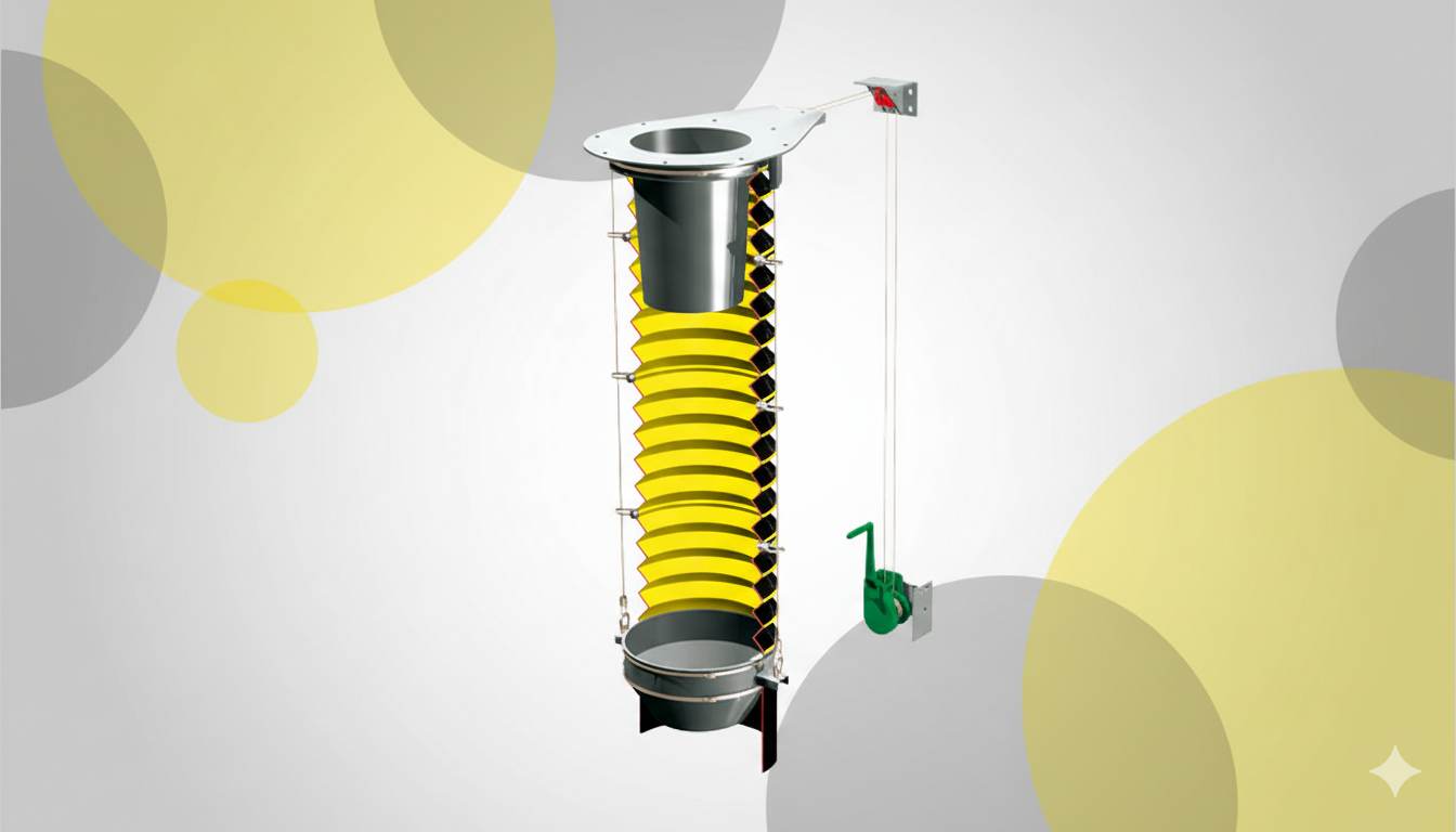 Cône de recentrage à positionner au dessus de l'orifice du camion