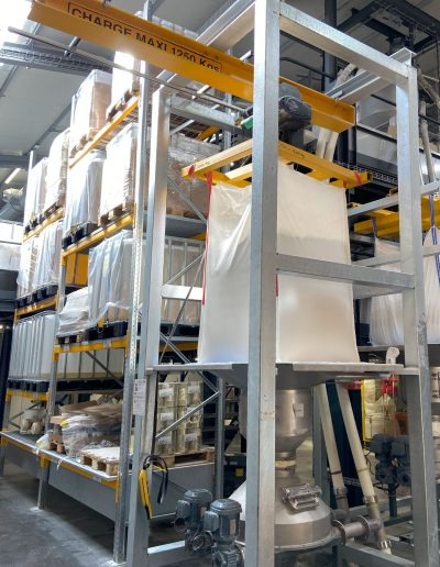 Station de vidange big bag ATEX avec vis souple de reprise en industrie