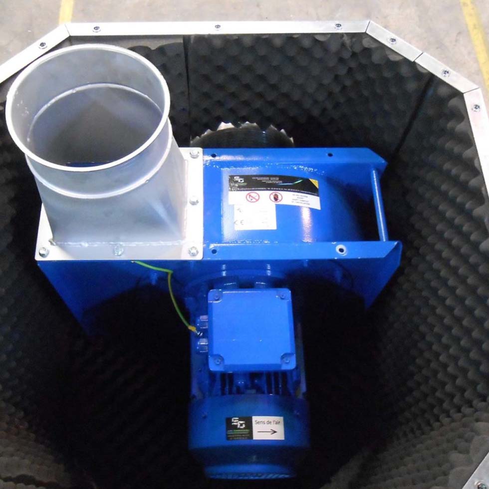 Caisson d'insonorisation pour réseau de dépotage camion
