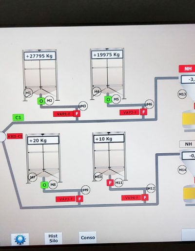 Interface de contrôle des équipements de l'installation