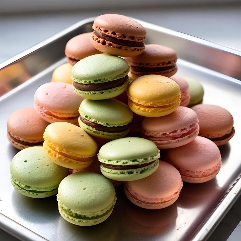 Le sucre entre dans la fabrication des macarons