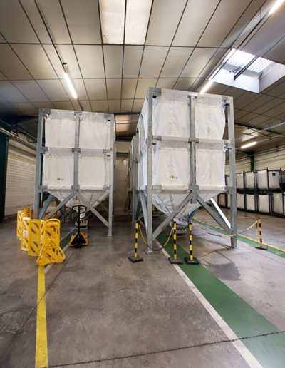 Des silos souples en toile conçus pour le stockage de granulés