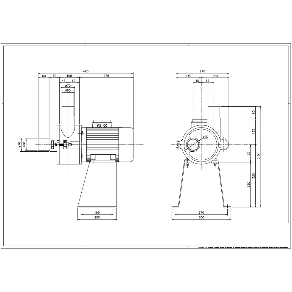 Schéma de tamis centrifuge
