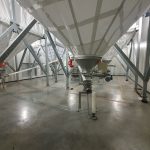 Silo de calcaire équipé d'un système de déchargement