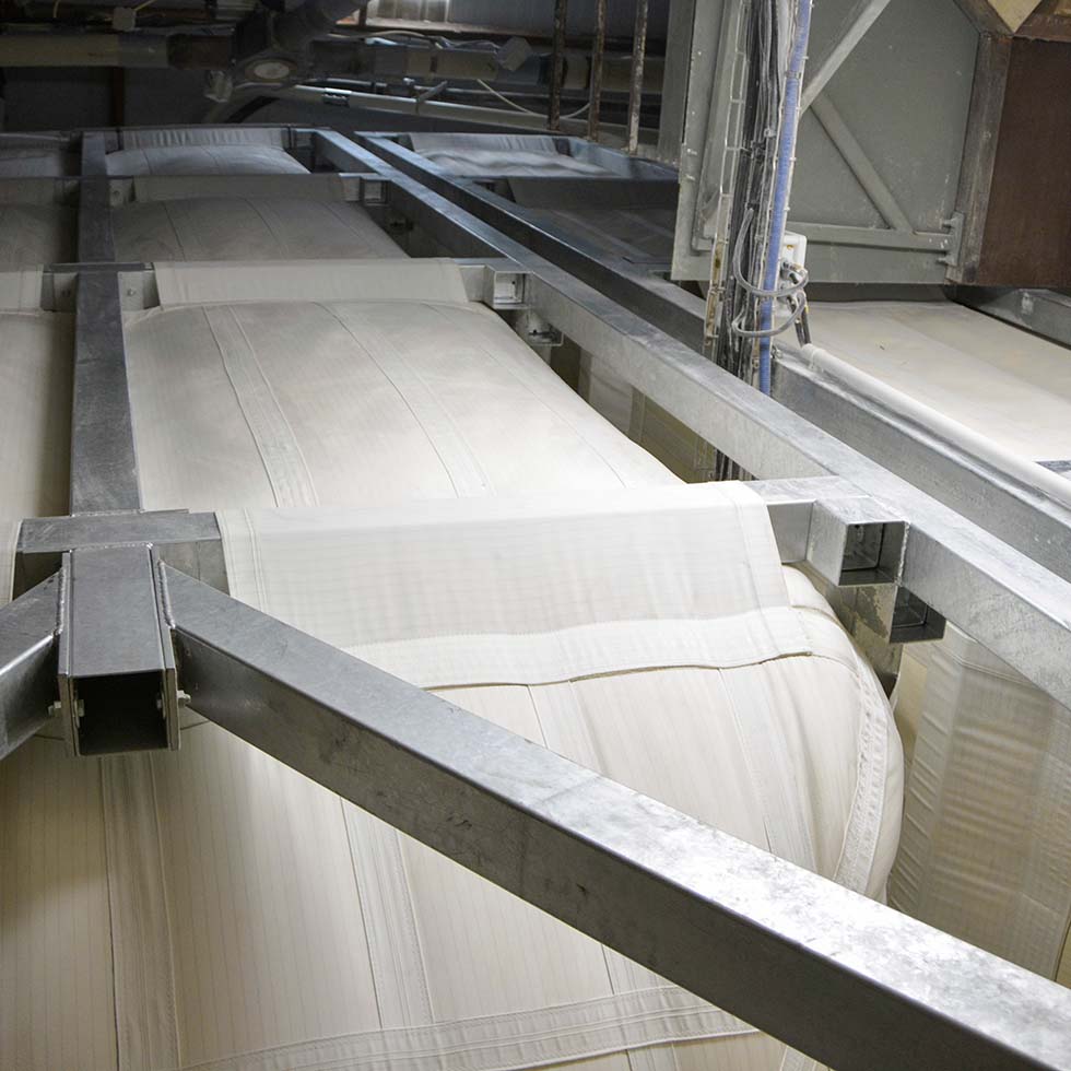 Structure support métallique pour silo souple farine
