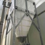 Silo de 7m3 pour poudre de lait avec videuse big-bag.