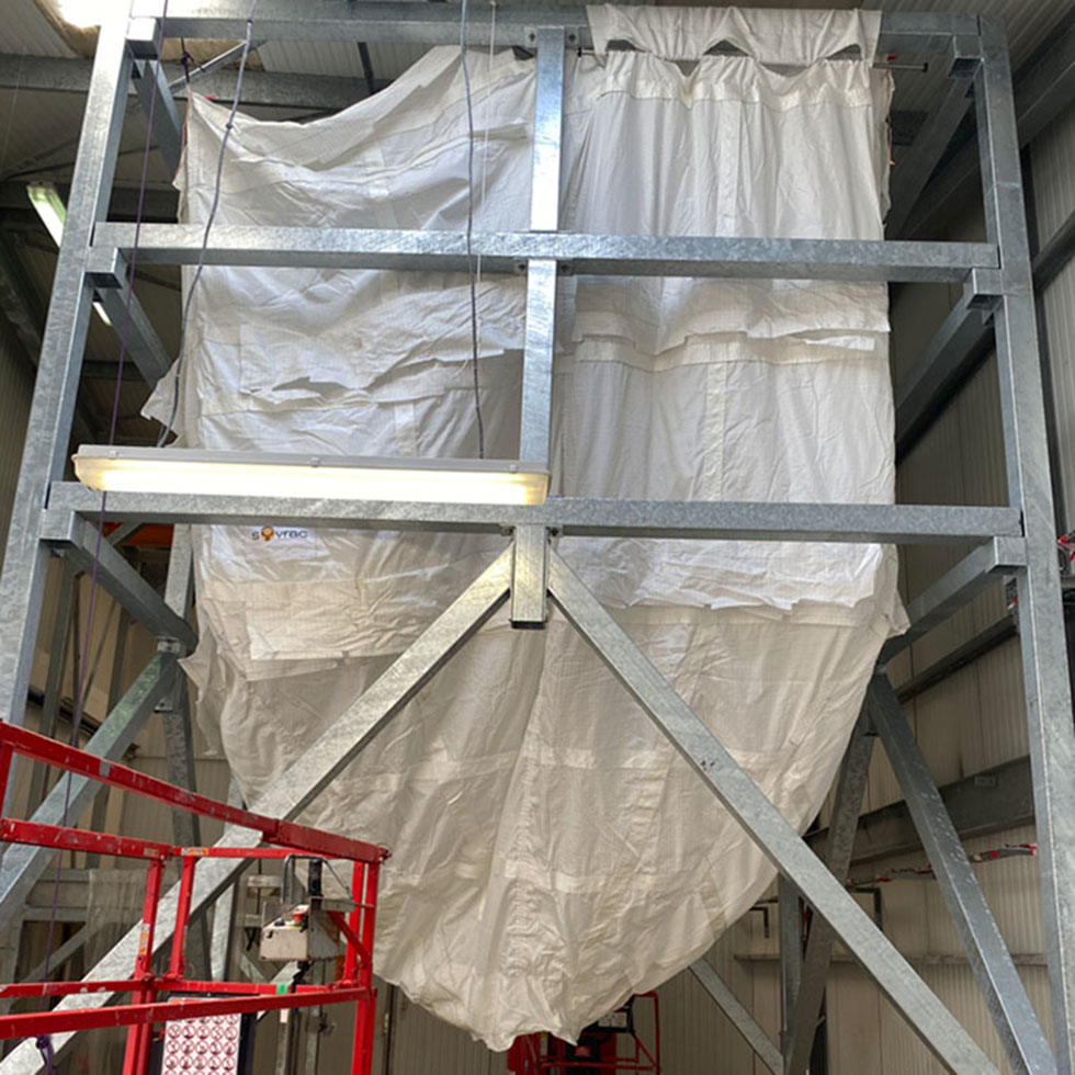 Remplacement de toile filtrante étanche à la poussière