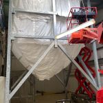 Installation de toile neuve sur structure existante de silo