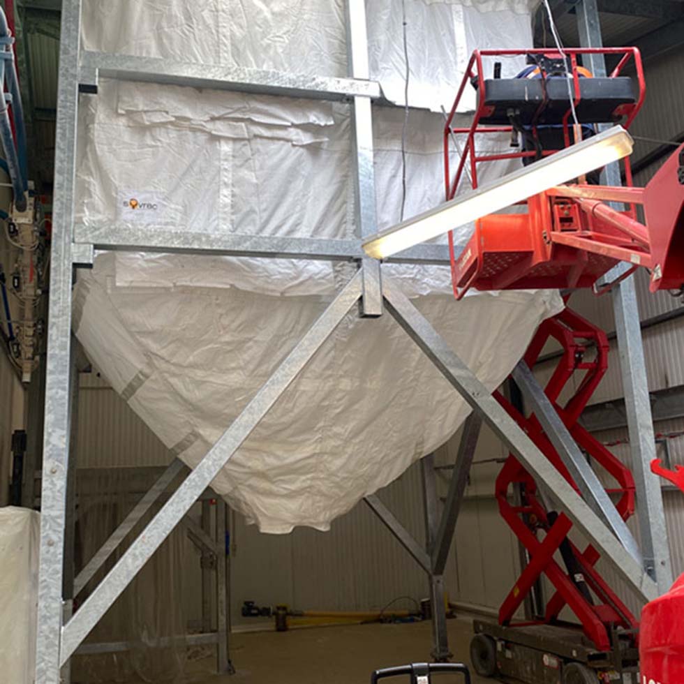 Nouvelle toile antistatique pour silo textile à granulés