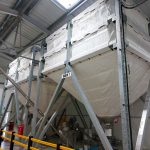 Silo souple textile avec une grande capacité de stockage