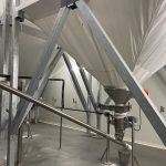 Silo de calcaire équipé d'un système de déchargement
