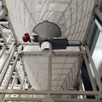 Silo de calcaire équipé d'un système de déchargement