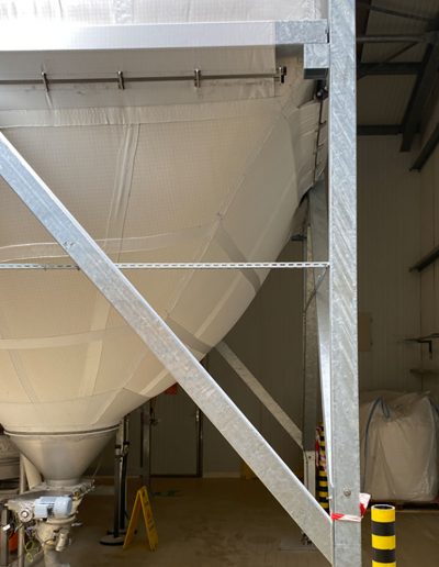 Silos souples de 51 m3 pour le stockage de légumes secs