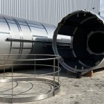 Installation d'un silo inox sur site