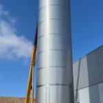 Installation d'un silo inox sur site